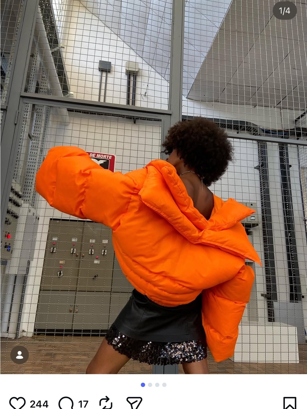 Chaouiche Yellow Citron Oversized Puffer Jacket - Picture 9 of 9